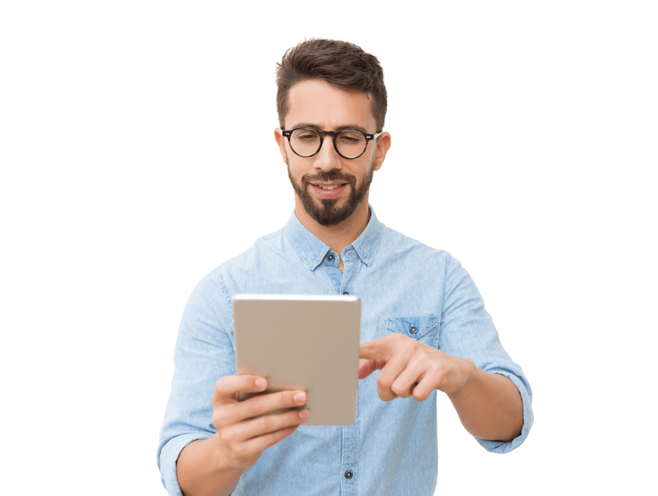 Childcare professional using a tablet with Nembørn childcare management software